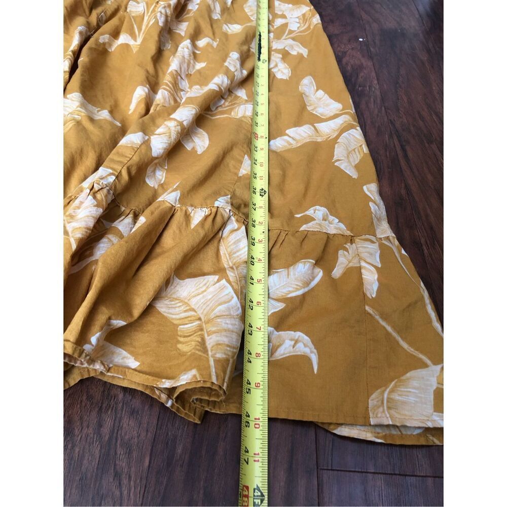H&M Sleeveless Hawaiian Floral Cotton Flowy Maxi Dress Yellow SZ 2 - Picture 9 of 11